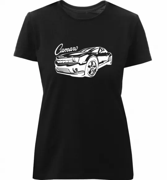 Жіноча преміум футболка Camaro Чорний фото