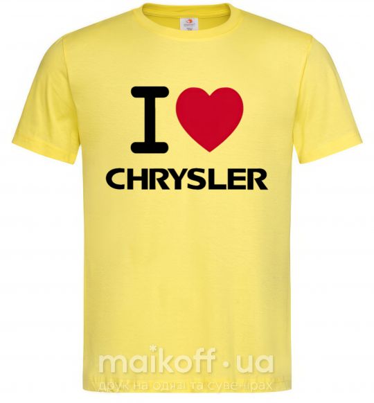 Мужская футболка I love chrysler Лимонный фото