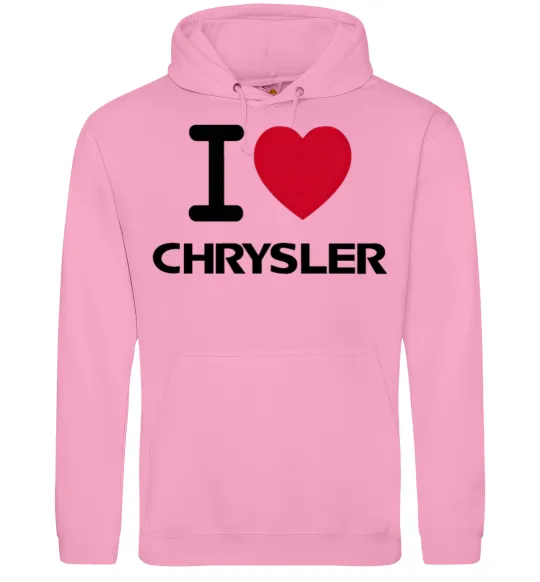 Мужская толстовка (худи) I love chrysler Розовый фото