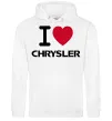 Женская толстовка (худи) I love chrysler Белый фото
