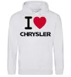 Женская толстовка (худи) I love chrysler Серый меланж фото