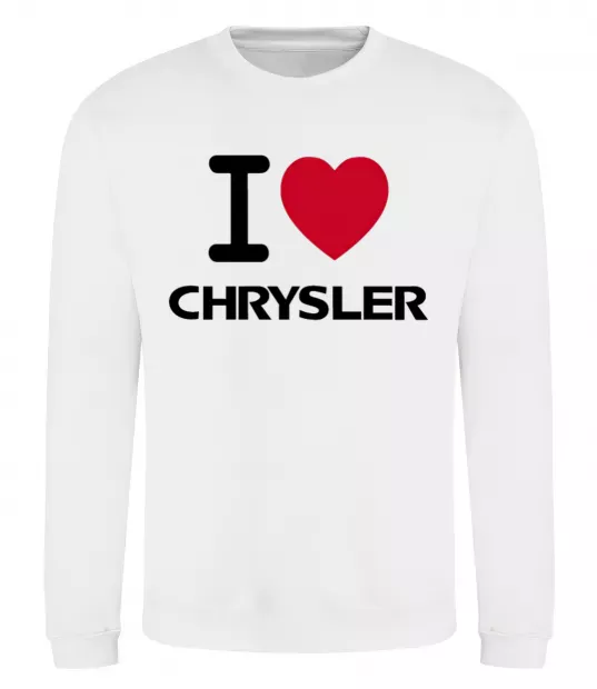 Світшот I love chrysler Білий фото