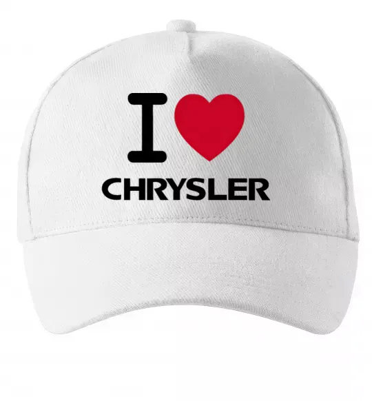 Кепка I love chrysler Білий фото