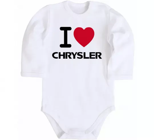 Детский боди I love chrysler Белый фото