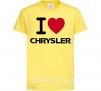 Детская футболка I love chrysler Лимонный фото
