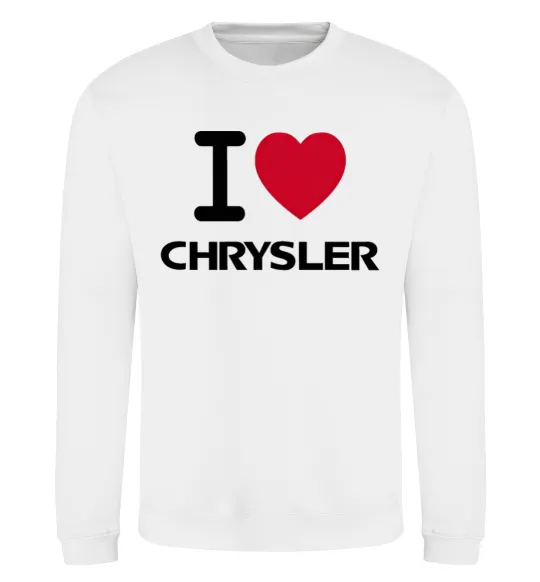 Свитшот I love chrysler Белый фото