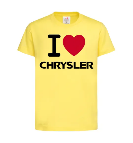 Детская футболка I love chrysler Лимонный фото