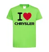 Детская футболка I love chrysler Лаймовый фото