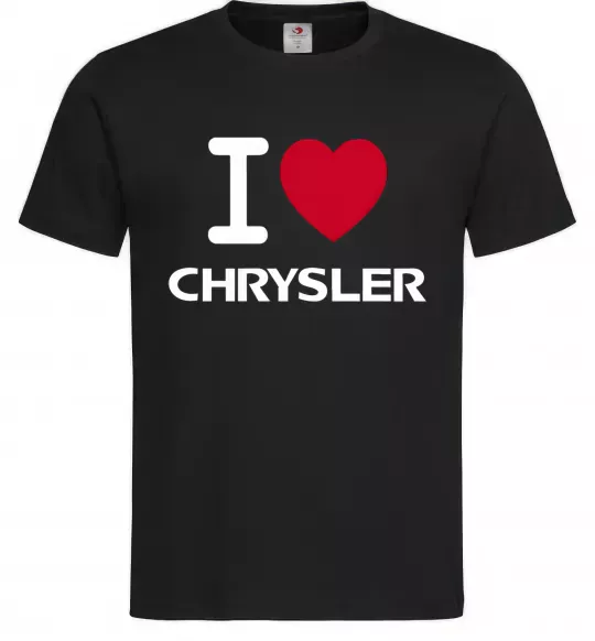 Мужская футболка I love chrysler Черный фото