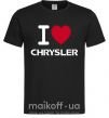 Мужская футболка I love chrysler Черный фото