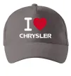 Кепка I love chrysler Серый фото