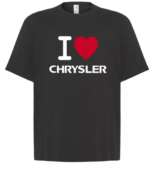 Футболка Оверсайз I love chrysler Черный фото