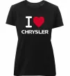 Жіноча преміум футболка I love chrysler Чорний фото