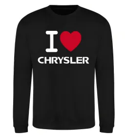 Свитшот I love chrysler Черный фото