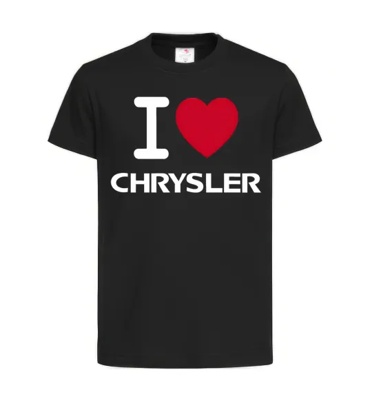 Детская футболка I love chrysler Черный фото