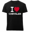 Чоловіча преміум футболка I love chrysler Чорний фото