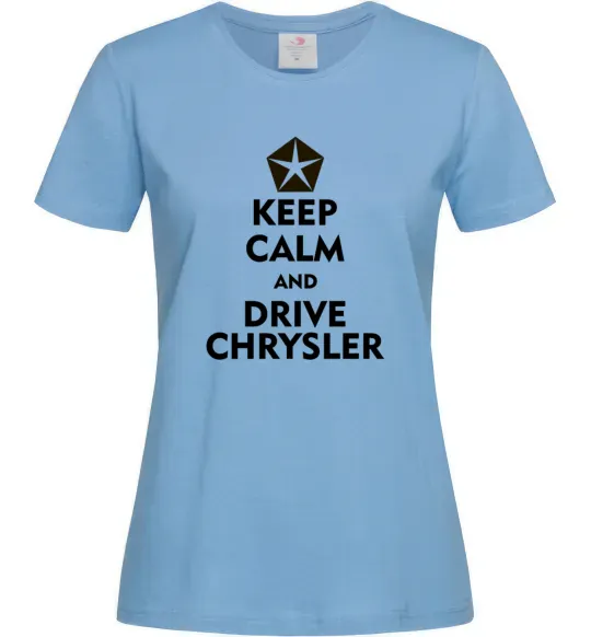 Женская футболка Drive chrysler Голубой фото