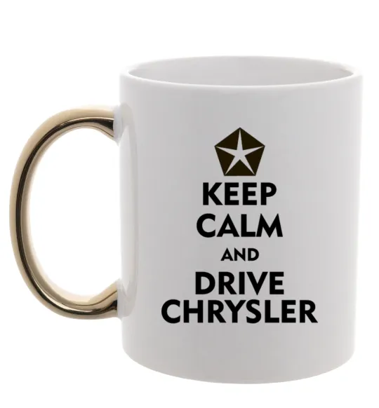 Чашка с цветной ручкой Drive chrysler Золото фото