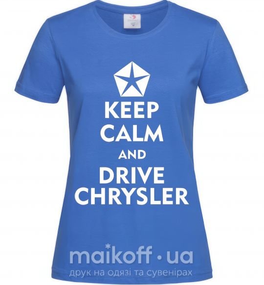 Женская футболка Drive chrysler Ярко-синий фото
