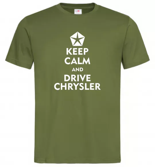 Чоловіча футболка Drive chrysler Оливковий фото