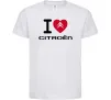 Дитяча футболка I love citroen Білий фото