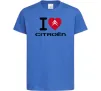 Дитяча футболка I love citroen Яскраво-синій фото