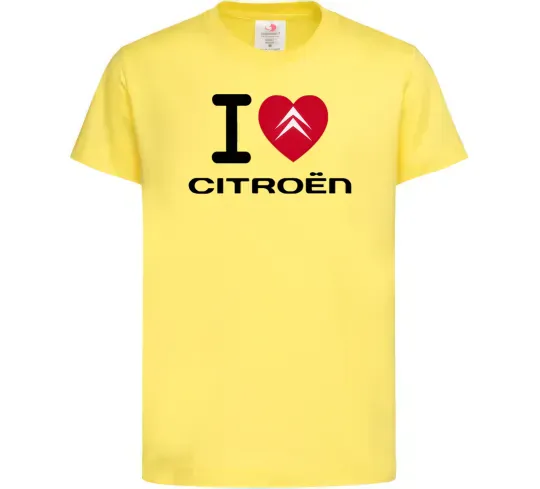 Дитяча футболка I love citroen Лимонний фото