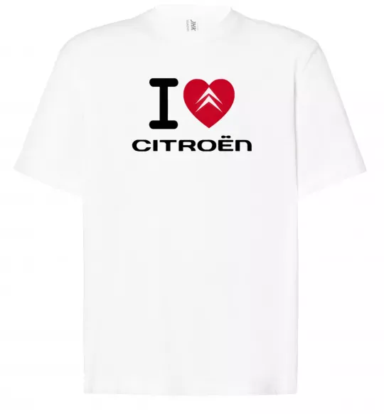 Футболка Оверсайз I love citroen Білий фото