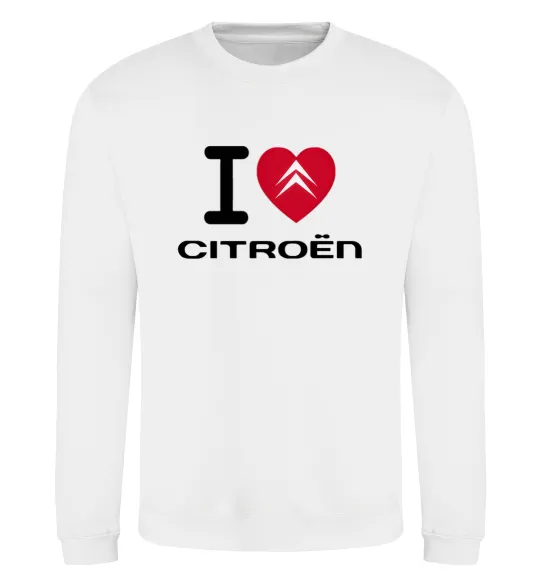 Світшот I love citroen Білий фото