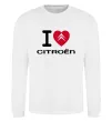 Світшот I love citroen Білий фото