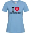 Женская футболка I love citroen Голубой Женская футболка I love citroen Голубой фото