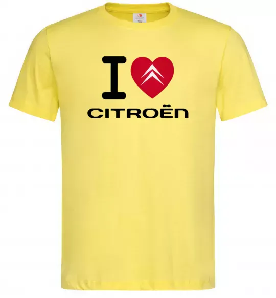Чоловіча футболка I love citroen Лимонний фото