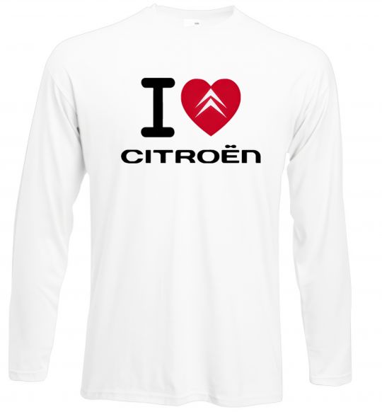 Лонгслів I love citroen Білий фото