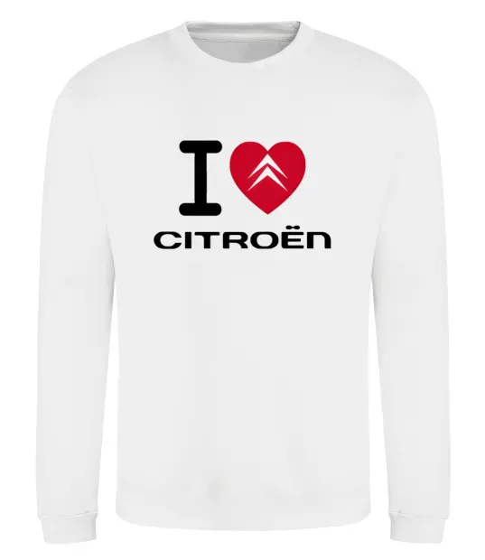 Світшот I love citroen Білий фото