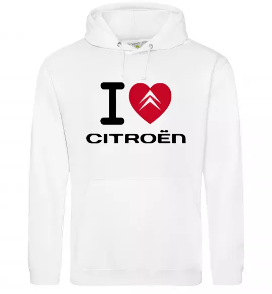 Жіноча толстовка (худі) I love citroen Білий фото