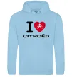 Жіноча толстовка (худі) I love citroen Блакитний фото