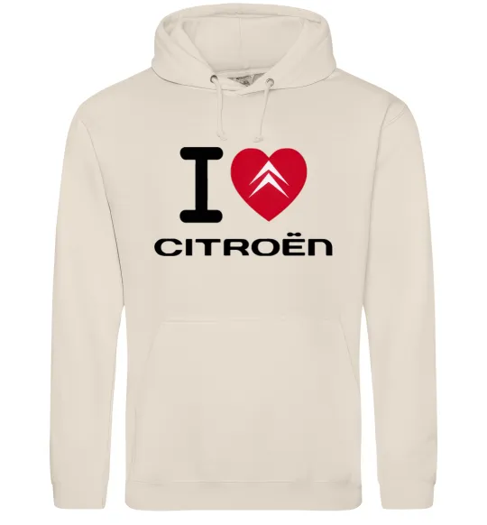 Женская толстовка (худи) I love citroen Таш фото