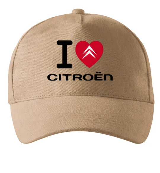 Кепка I love citroen Пісочний фото