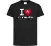 Дитяча футболка I love citroen Чорний фото