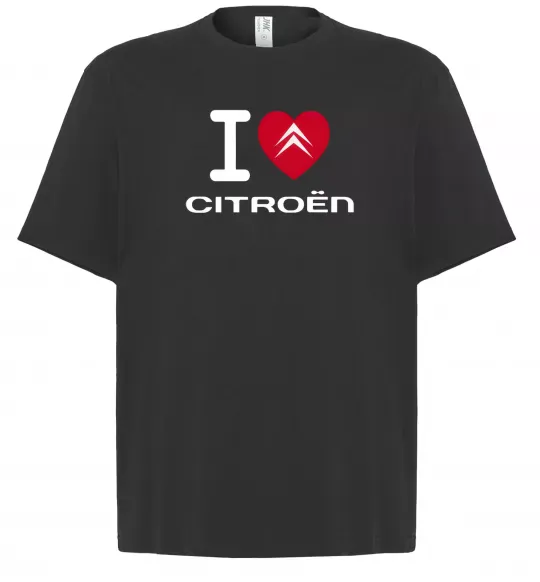 Футболка Оверсайз I love citroen Чорний фото