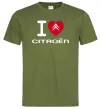 Чоловіча футболка I love citroen Оливковий Чоловіча футболка I love citroen Оливковий фото
