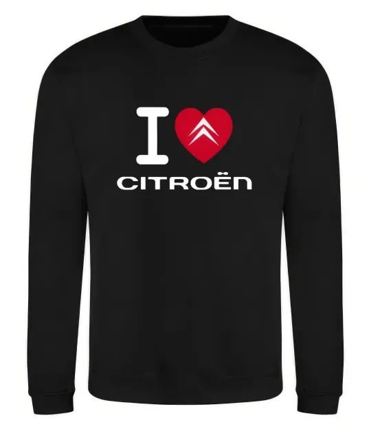 Світшот I love citroen Чорний фото