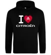 Чоловіча толстовка (худі) I love citroen Чорний фото
