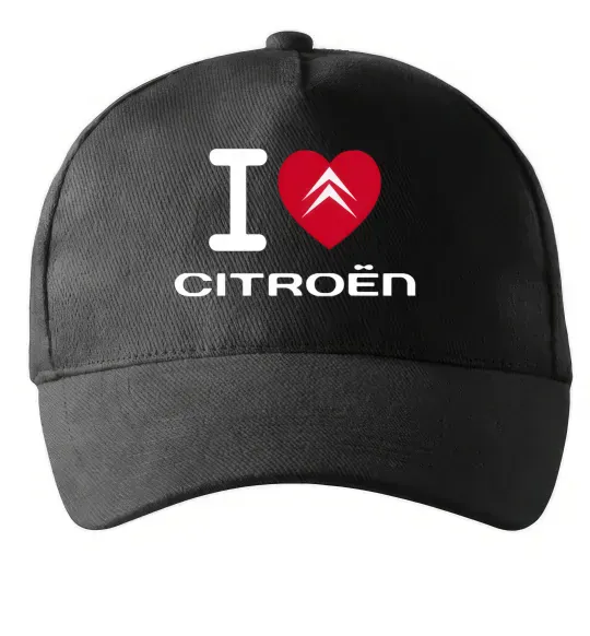 Кепка I love citroen Чорний фото