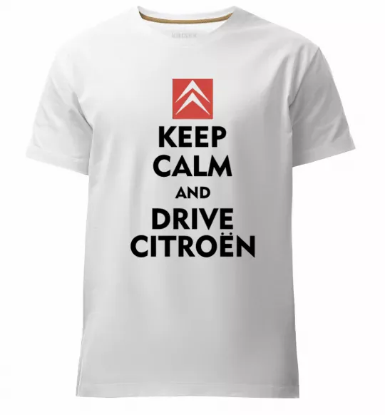 Чоловіча преміум футболка Drive citroen Білий фото