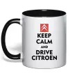 Чашка з кольоровою ручкою Drive citroen Чорний фото