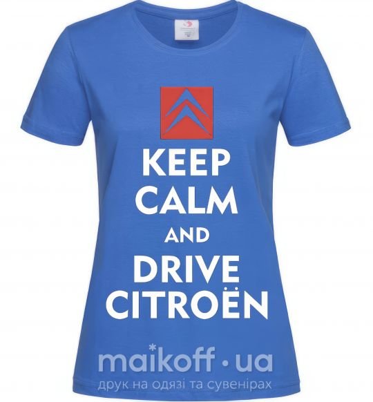 Жіноча футболка Drive citroen Яскраво-синій фото