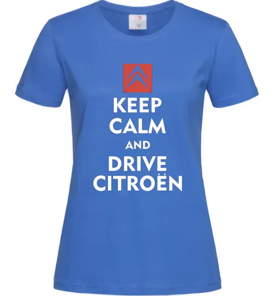Жіноча футболка Drive citroen Яскраво-синій фото