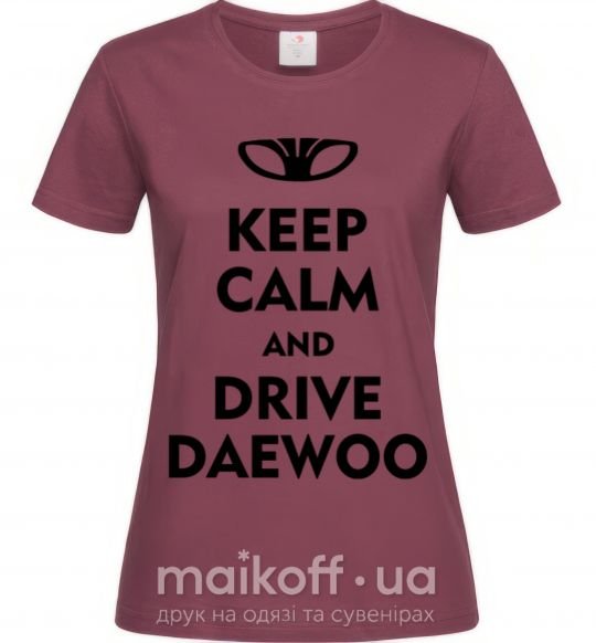 Жіноча футболка Drive daewoo Бордовий фото