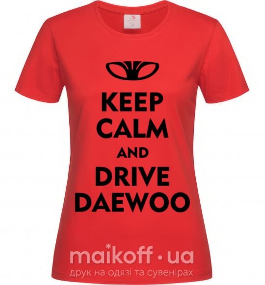 Жіноча футболка Drive daewoo Червоний фото